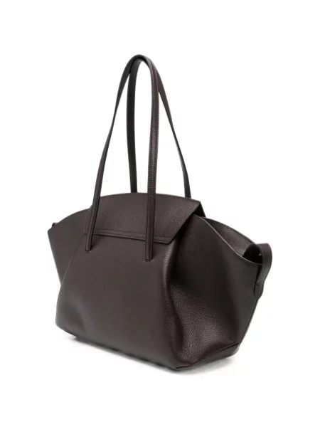 Geantă shopper Demellier din piele maro