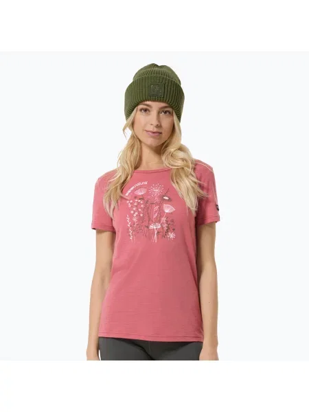 Tricou pentru femei super.natural Rock Flowers Tee mauvewood/various