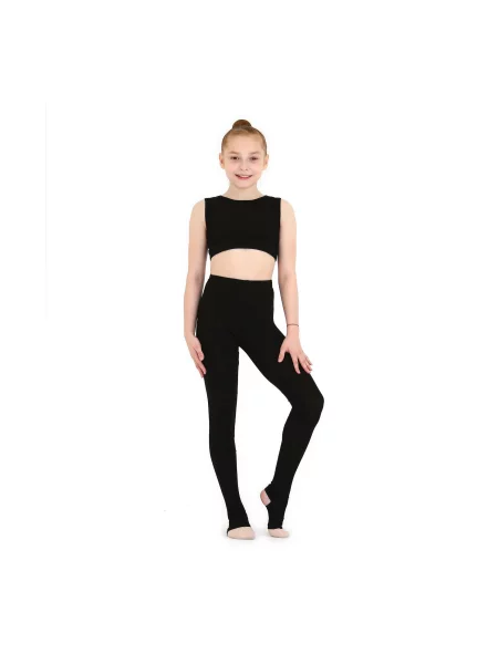 Legginsy do Gimnastyki Artystycznej z półstopą INDIGO czarne