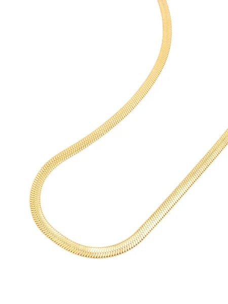 Колие Nialaya Jewelry със змийски принт златисто