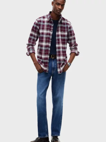 Клетчатая фланелевая джинсовая рубашка Tommy Jeans