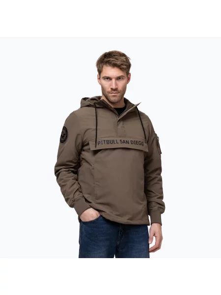 Geacă pentru bărbați Pitbull Meandro Kangaroo dark brown maro