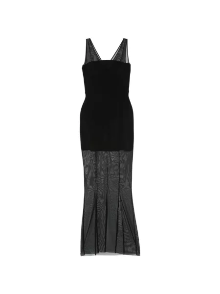 Rochie maxi Nensi Dojaka fără mâneci negru