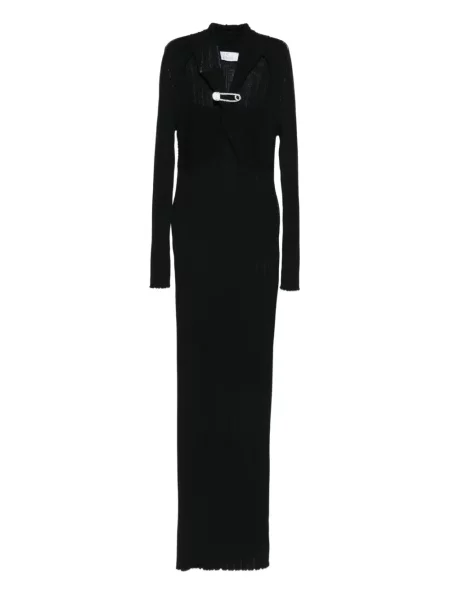 Maksi sukienka maxi Giuseppe Di Morabito z kryształkami garniturowa czarna