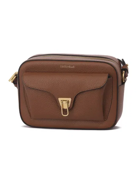 Geanta crossbody Coccinelle din piele maro