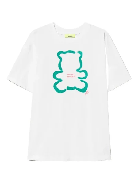 Tricou Twinset cu imagine teddy alb