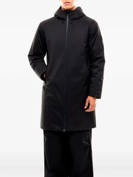 Palton Ea7 Emporio Armani cu glugă negru