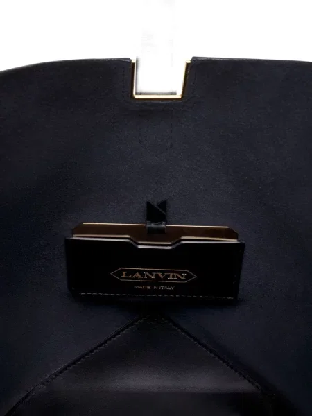 Geantă bucket Lanvin cu imprimeu geometric negru