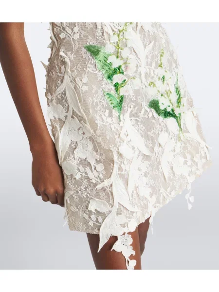 Rochie Leo Lin din dantelă alb