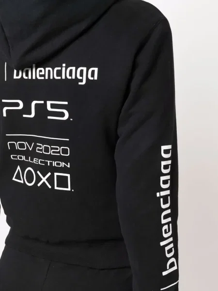 Hanorac cu glugă Balenciaga negru