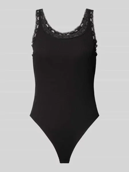 Body o kroju slim fit z mieszanka bawełny model VINI' Only czarny