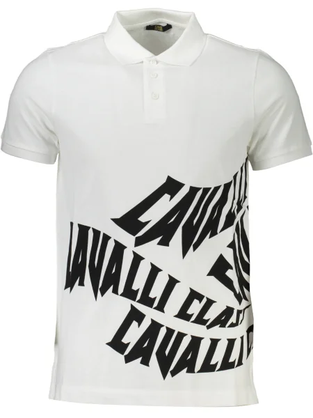 Polo Cavalli Class cu mâneci scurte alb