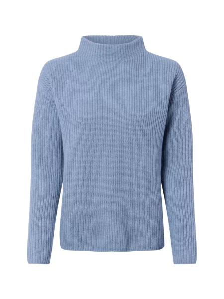 Marie Lund Sweter z dzianiny merino Kobiety Wełna merino S niebieski