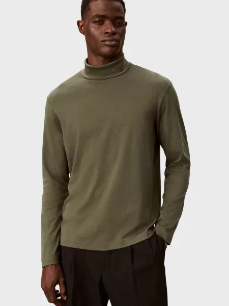 Легкий лонгслів Calvin Klein оливковий