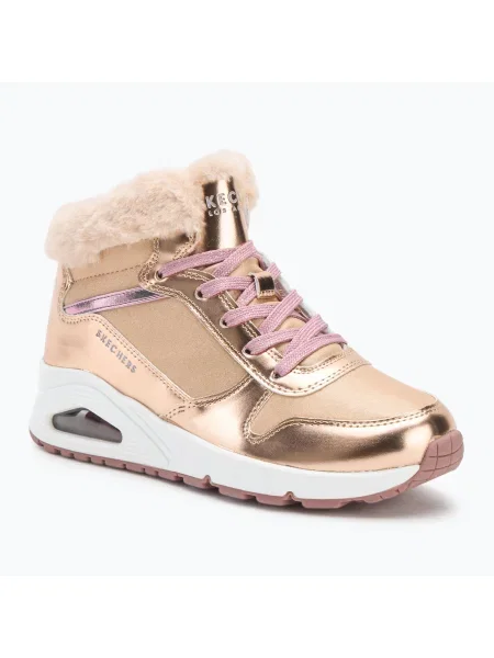 Детски обувки SKECHERS Uno Cozy On Air rose gold розово