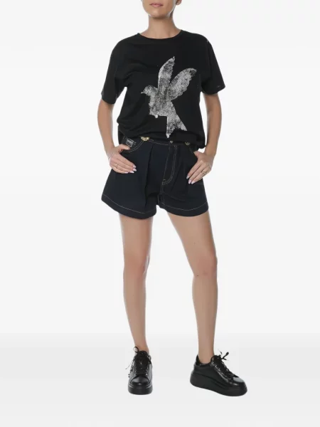 Pantaloni scurți din denim Versace Jeans Couture albastru