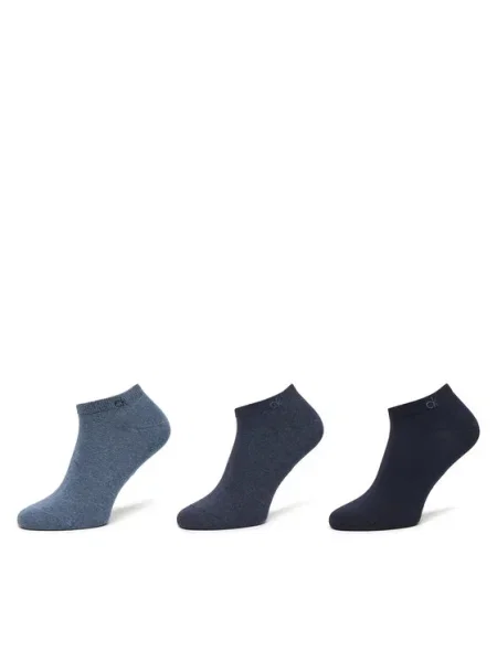 Set de 3 perechi de șosete medii pentru bărbați Calvin Klein albastru