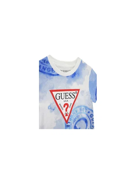 Guess Marškinėliai Regular Fit mėlyna