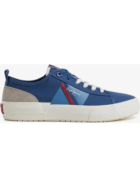 Trampki Pepe Jeans Allen Flag Color w kolorze granatowym jasnoniebieskim czerwonym 42 niebieskie