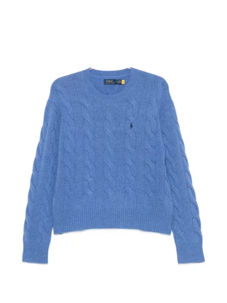 Pulover Polo Ralph Lauren cu autograf de catifea cord maro