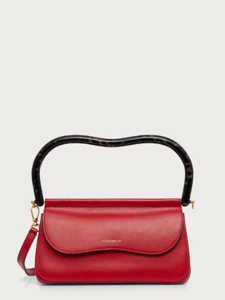 Coccinelle geantă crossbody pentru femei din piele