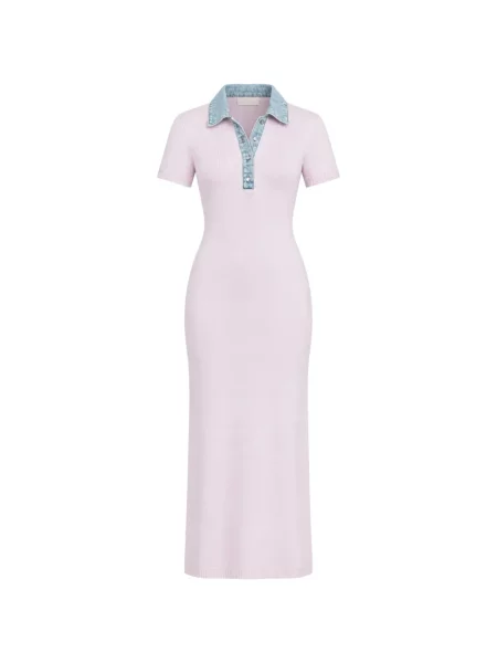 Rochie maxi Ser.o.ya tricotate roz