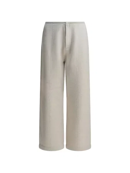 Pantaloni Emporio Armani tricotate alb