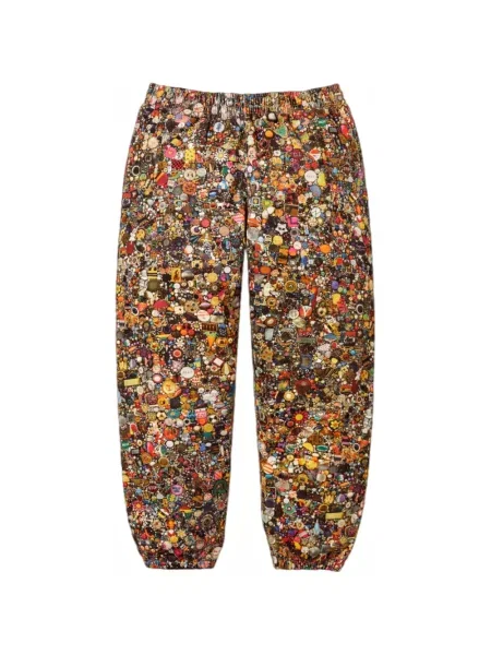 Pantaloni Supreme cu imagine alergare maro