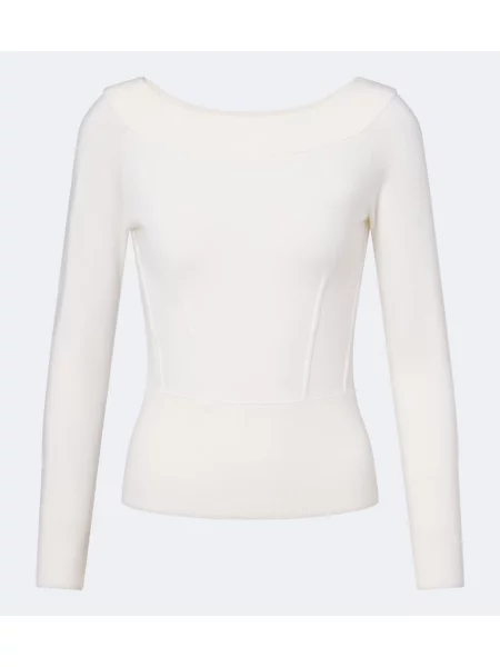 Pulover Max Mara de lână alb