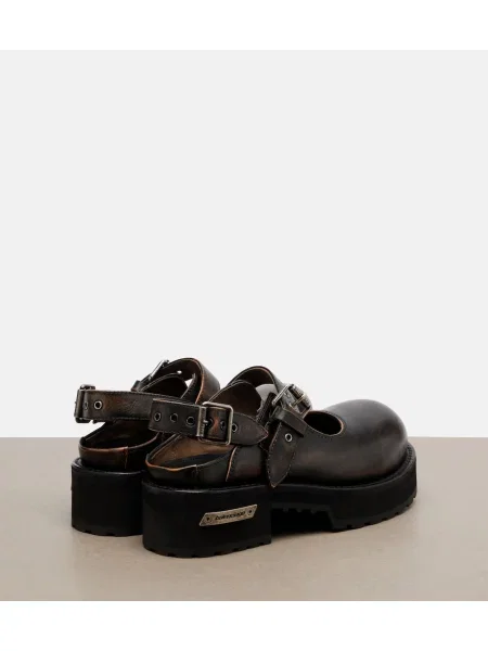 Pantofi cu toc Balenciaga din piele maro