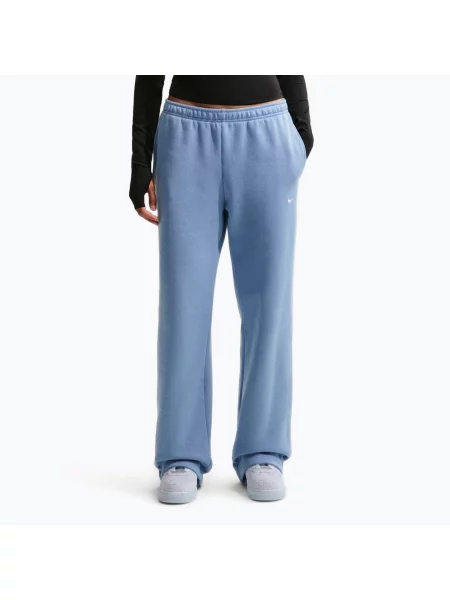 Pantaloni pentru femei Nike Studio Fleece work blue/sail albastru