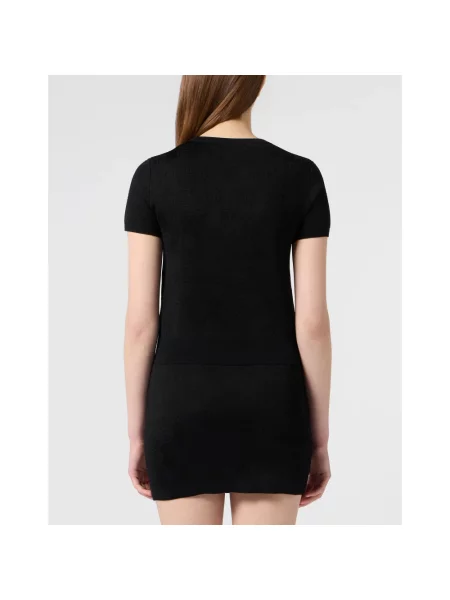 Dzianinowy sweter Philipp Plein czarny