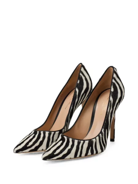 Pantofi cu toc Gianvito Rossi cu imagine cu model zebră alb