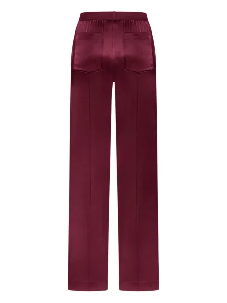 Pantaloni Tom Ford din satin roșu