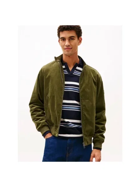 Lniana kamizelka Tommy Hilfiger zielona