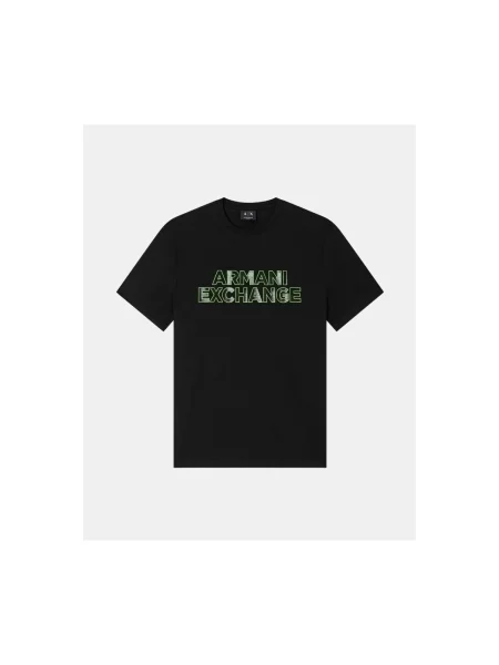 ARMANI EXCHANGE Tricou verde deschis negru