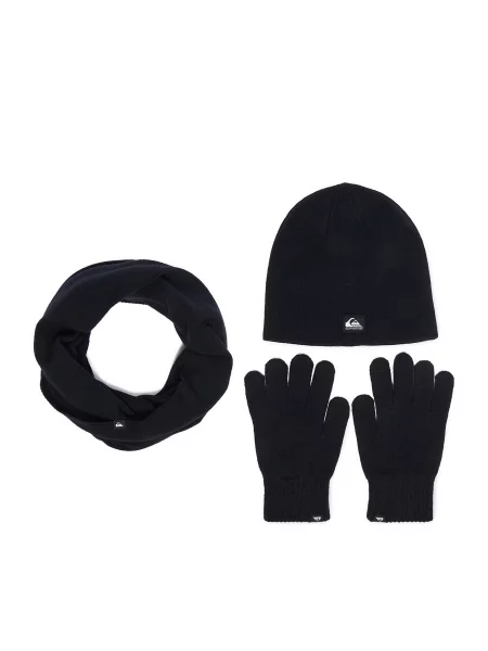 Quiksilver Set căciulă fular tip guler și mănuși Bleumarin