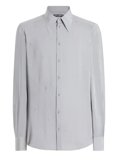 Pruhovaná košile Dolce & Gabbana šedá