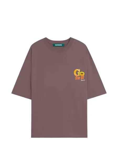 Тениска Barrow с кръгло деколте розово