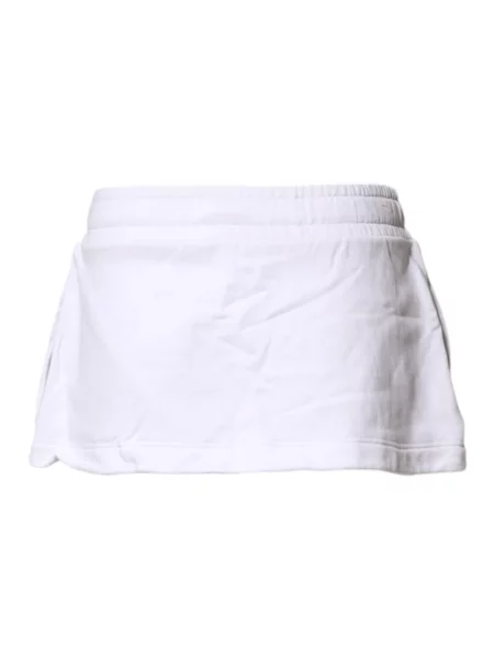 Spódnica mini Dolce And Gabbana z wysoką talią biała
