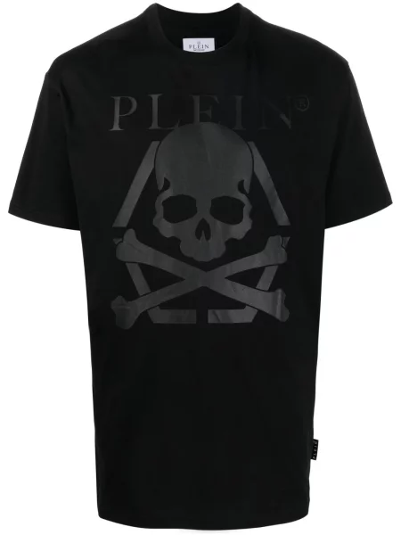 Tricou Philipp Plein cu imagine negru