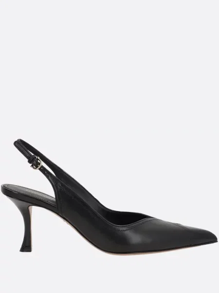 Pantofi cu toc Ferragamo slingback negru