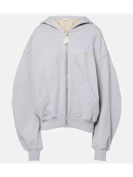 Hanorac cu glugă The Attico din fleece gri