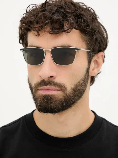 Слънчеви очила Saint Laurent JOE мъжки SL сребристо