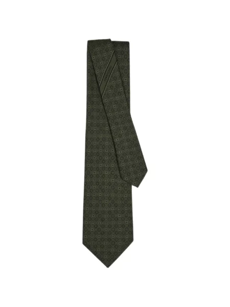 Cravată Ferragamo de mătase verde