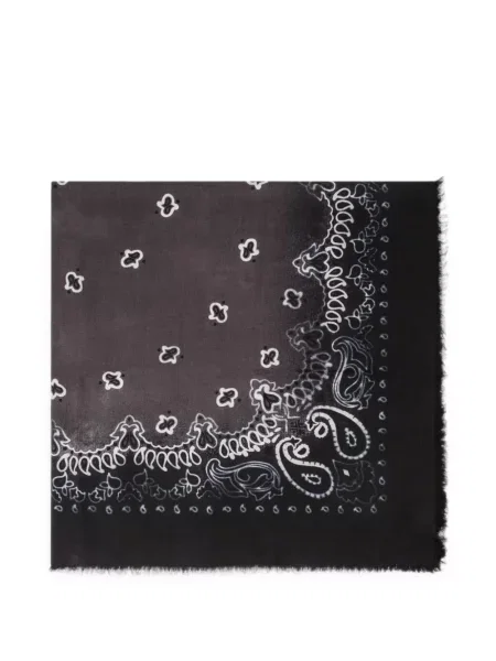 Fular Destin cu model paisley negru
