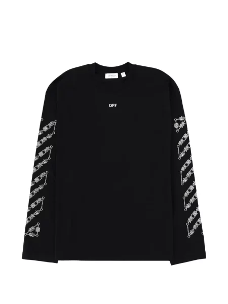 Tricou Off-white lung alb