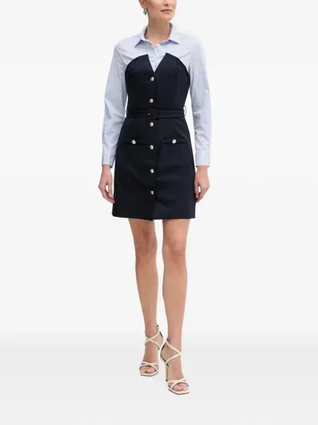 Cu centură rochie mini Morgan albastru