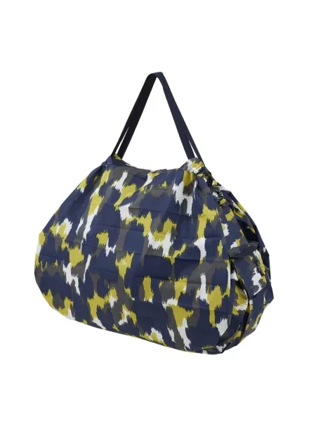 Shupatto Shopper táska Compact Bag L kék farmer / zöld fehér