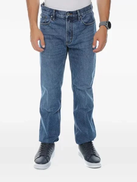 Blugi Emporio Armani cu autograf albastru